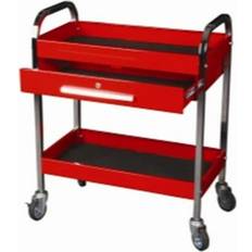 Keen Steel Service Tool Cart with 1-Drawer & 2 Shelves Red