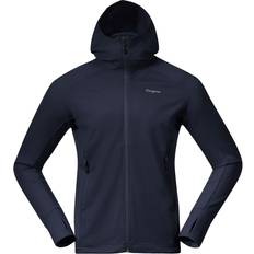 Bergans Men's Rabot Merino Tech Midlayer Hoodie, Navy Blue