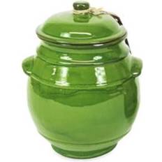 Verano Spanish Ceramics Selena Hand Dipped Glaze Dining Storage Jar 23 cm - Green Kitchen Container