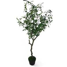 Black Decorative Items Leaf 120 cm Natural Olive Tree - Green Artificial Plant