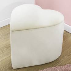 White Foot Stools Heart Cream Foot Stool