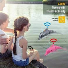 RC Helicopters NT32386 RC Remote Control Dolphin Diving Bionic Fish Infrared Water Childrens Electric Toy