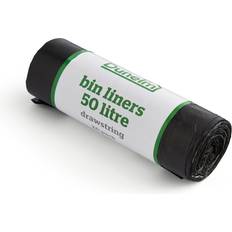Dunelm Pack of 20 50 Litre Draw String Bin Liners Black
