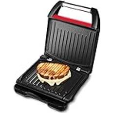 George Foreman Smörgåsgrillar George Foreman smörgås och paninigrill som lagar upp till 5 portioner, 28x17cm stor grillyta, avtagbara & diskmaskinssäkra grillplattor, justerbar bakfot för platt eller vinklad matlagning, 25040-56