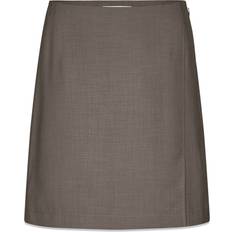 Modström Kjolar Modström Galemd Skirt Dam Korta Kjolar Från Magasin Warm Gray