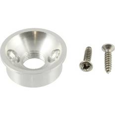 Pickupit Allparts Brass Telecaster Jack Plate Satin Chrome 3/8 AP-5270-011