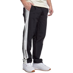 Reebok Men Pants & Shorts Reebok Men's Ivy League Regular-Fit Colorblocked Crinkled Track Pants Black/gray/white