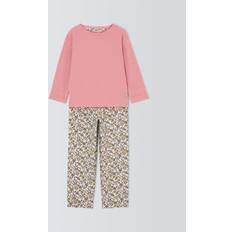 John Lewis Kids' Floral Cotton Blend Pyjamas, Blush