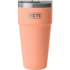 Silver Travel Mugs Yeti Rambler 30 oz Stackable Stainless Steel Tumbler Travel Mug 88.7cl