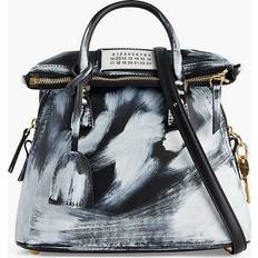 Maison Margiela Womens Black/white 5ac Classique Micro Leather Top Handle Bag BLACK/WHITE