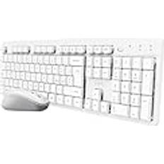 Trust Tangentbord Trust ODY II Italienisches QWERTY-Layout Tastatur und Maus Set Kabellos Weiß