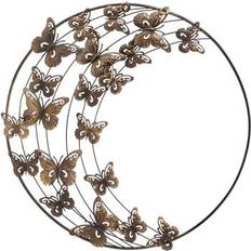 Bronze Wall Decor Melrose International Metal Butterfly Art 18.0 In. L x 18.0 In. W x 0.25 In. H - Brown Wall Decor