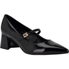 Guess Women Heels & Pumps Guess Women's Zands Pointed Toe Mid-Block Heel Patent Mary Janes Pumps Black Patent 7.5M