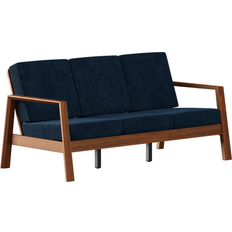 VANTOUL Navy Blue Velvet Couch 3 pcs Sofa