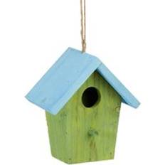 Vert Ornements de jardin Colorful Deco Birdhouse 16 x 15 x 8 cm Green