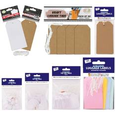 Brown Travel Accessories Just Stationery Luggage Tags With Strings Tie On Tag Labels