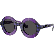 Burberry Herr Solglasögon Burberry JB4386 Barn Solglasögon Acetat Violett Grå Rund - Purple