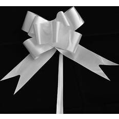 Wrapping Paper & Gift Wrapping Supplies Shatchi Large 30mm/3Cm Ribbon Pull Bows White For All Occation Decoration 10Pk One Size