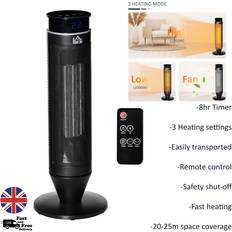 Portable Fan Radiators Homcom Electric Tower Heater 42° Oscillation Remote Control Timer