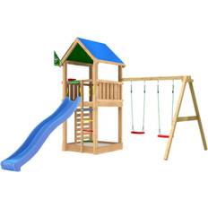 Jungle gym legetårn Jungle Gym Lodge 2.1, Legetårn m. gyngemodul, 432x359x298 cm
