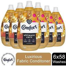 Comfort 6x of 870ml comfort ultimate care luxurious liquid fabric conditioner 58w