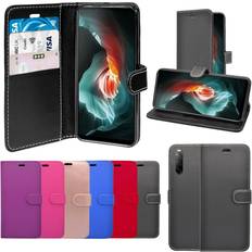 For sony xperia 10 ii case wallet flip pu leather stand card slot pouch cover