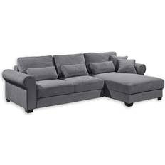 Ecksofas - Schwarz Stella Trading Angelina Ash Sofa 318cm 3-Sitzer