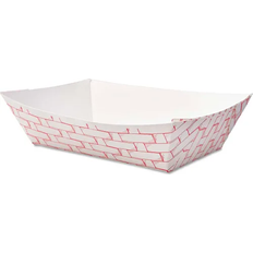 Boardwalk Disposable Plates Food Baskets Red/White 1000-pack