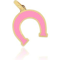 Rose Gold Charms & Pendants Bubblegum Pink Horseshoe Charm