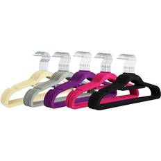 B&Q Hallway Furniture & Accessories B&Q Velvet Thin Non Slip Clothes With Tie Bar & Swivel Hooks Organiser For Coat Suit Trousers Black Hanger