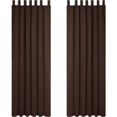 Deconovo Functional Tab Top Blackout Curtains Thermal 140x175cm