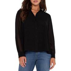 Chiffon Button-Up Shirt