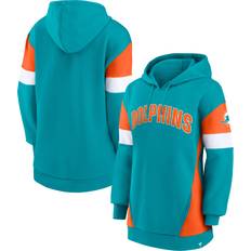 Jackets & Sweaters Fanatics Women's Aqua/Orange Miami Dolphins Lock It Down Pullover Hoodie