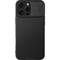 Nillkin Coques de téléphone portable Nillkin Coque CamShield iPhone 16 Pro Max, noir Coque de téléphone avec protection d'appareil photo intégrée