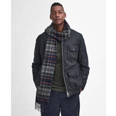 Checkered - Wool Clothing Barbour Check Tartan Scarf, Navy/Dark Ginger