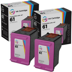 LD Products Remanufactured Ink Cartridge for HP 61 CH562WN 2-Multipack