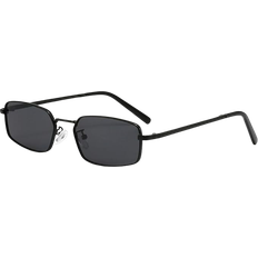 Retro Small Rectangle Sunglasses Grey/Black