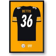 Sporticulture Jerome Bettis Pittsburgh Steelers 27" x 39" Retired Jersey Print Framed Art