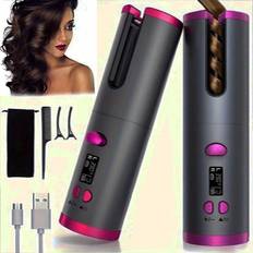 Grey Curling Irons Shein Automatic Curling Iron USB Charging Handheld