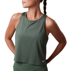 Cropped Linnen CLn Lunar Cropped Tank - Moss Green