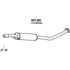 Avgassystem PEDOL Mittenljuddämpare 027.261 TOYOTA: Corolla IX Hatchback