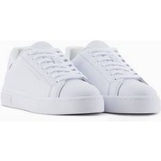 Armani Exchange White Lace-Up Trainers - White