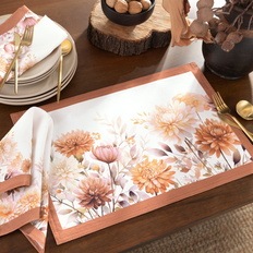 Place Mats Elrene Autumn Blooms 13" x 19" Set of 4 Place Mat Multicolor