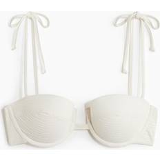 H&M Swimwear H&M Padded Balconette Bikini Top White 36D