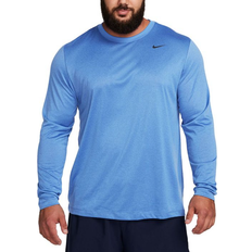 Nike Dri-Fit Legend Men's Long-Sleeve Fitness Top - Game Royal/Pacific Blue/Heather/Black