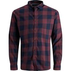 Rosso Camicie Jack & Jones Egingham Slim Fit Checked Shirt - Red/Port Royale