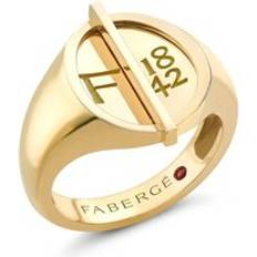 Anello nuziale Anelli Faberge 1842 18ct Yellow Gold Egg Signet Ring