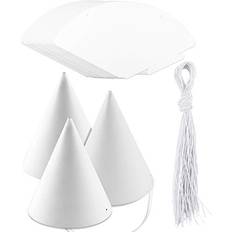 Chapeaux de fête Lot 40 Chapeaux Féte Blancs Anniversaire Enfants