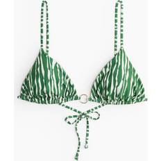 Swimwear H&M Padded Triangle Bikini Top Green