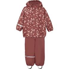 9-12M Regntøy CeLaVi Apple Butter Rain Set Aop, w. Fleece fôr